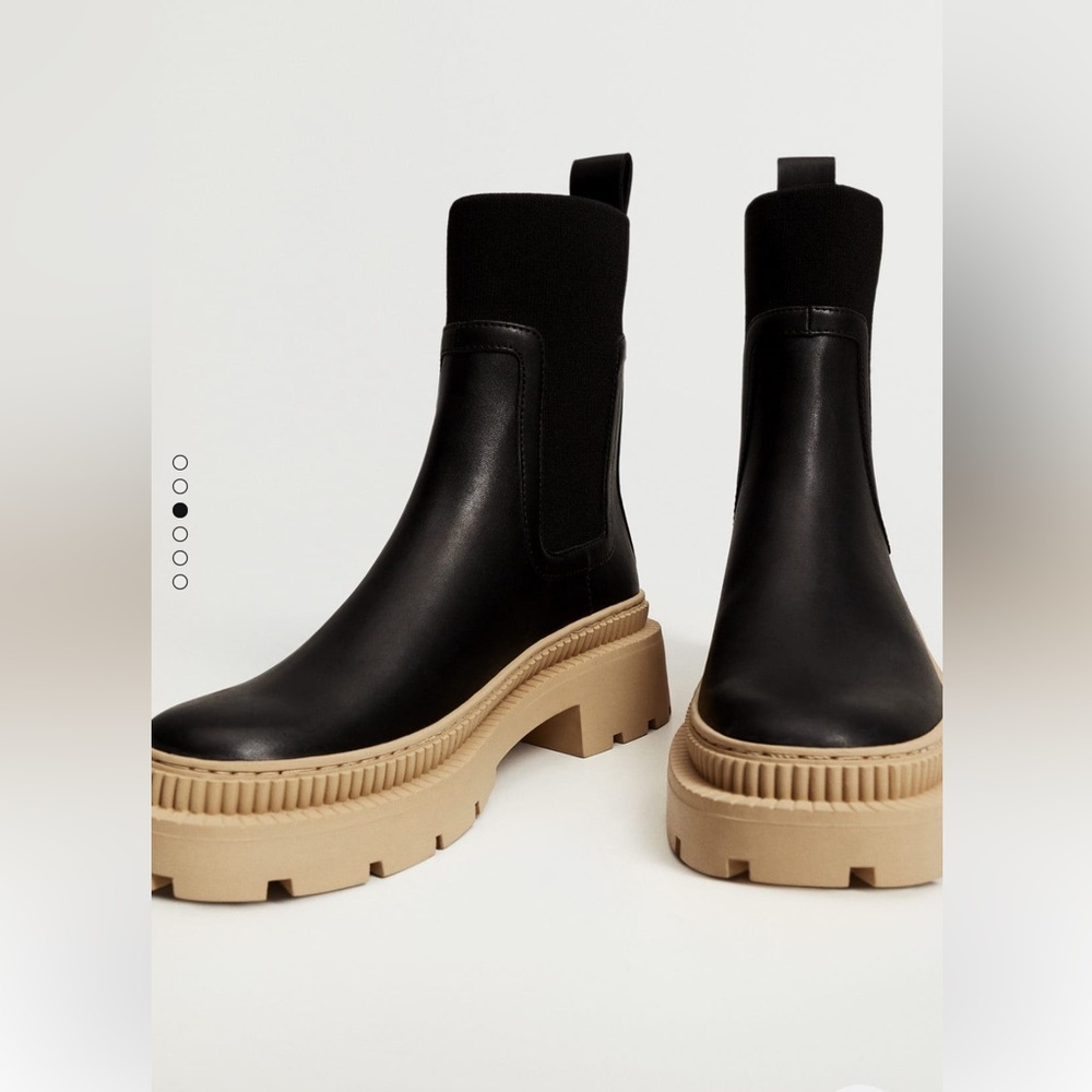 NWB Mango Outsole Boots, Black, Sz. 42